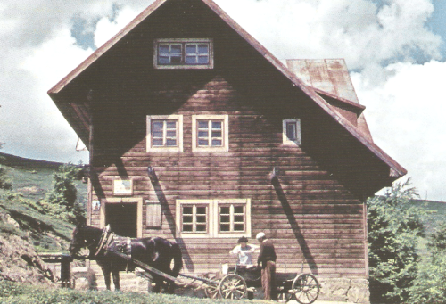 Kôň Pejo - dovážal na chatu materiál (1957-59)